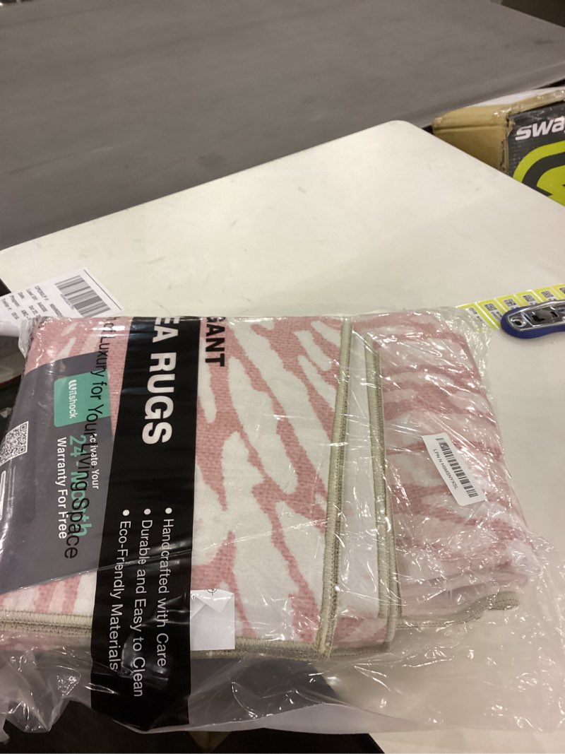 witshock pink rugs for bedroom girls: 5x7 washable pink area rug for living room dining room nursery