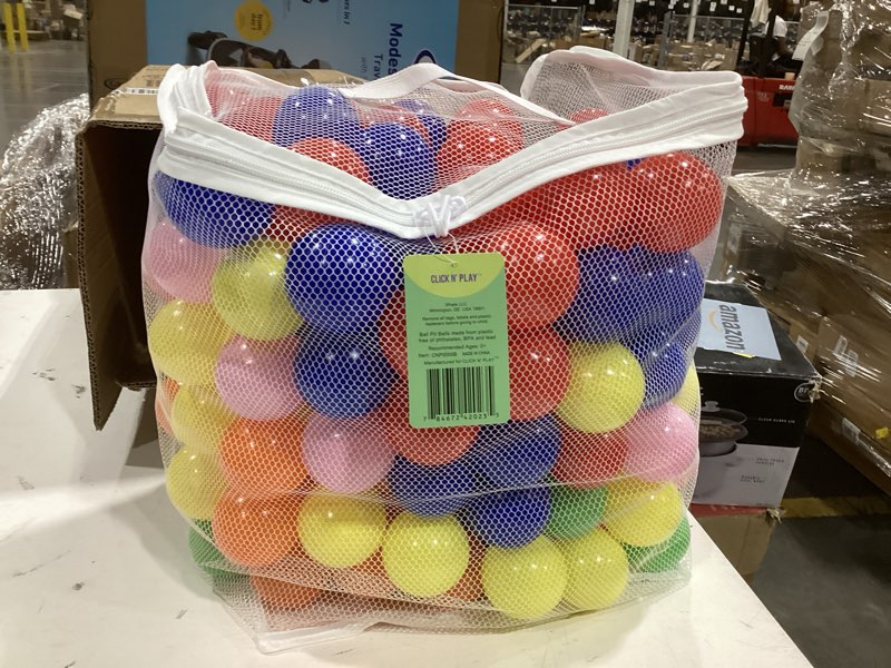 Condition photo showing Good Condition for click n' play plastic balls for ball pit, phthalate & bpa free, crush proof play balls for ball pit, pit balls in assorted colors in reusable and durable storage mesh bag with zipper | 200, 1000 count