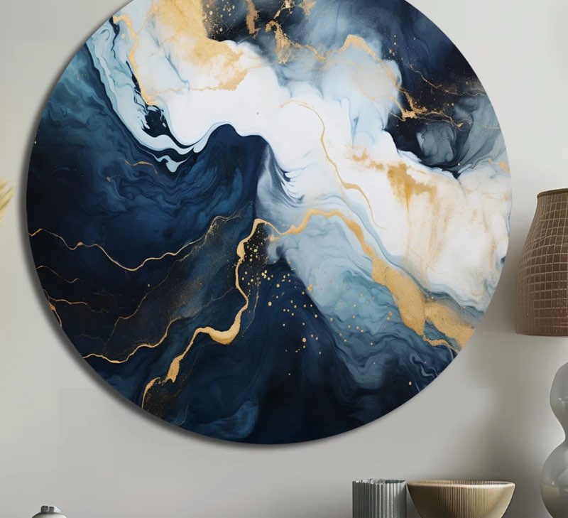 Donovan - Abstract Round Metal Wall Home Decor