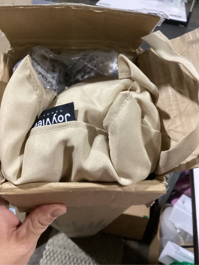 Condition photo showing Good Condition for joyview traditional rope double hammock - hand woven cotton hammock with hardwood spreader bar and pillow 450lb capacity for outdoor indoor patio yard - natural natural 11ft with xl pillow