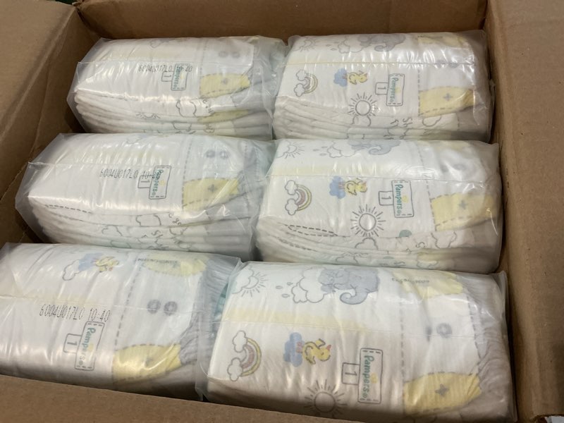 Condition photo showing New/Like New for pampers swaddlers diapers, size 1 (8-14 lbs), 198 count, fragrance free, hypoallergenic, absorbent, pediatrician recommended, skin safe size 1 198