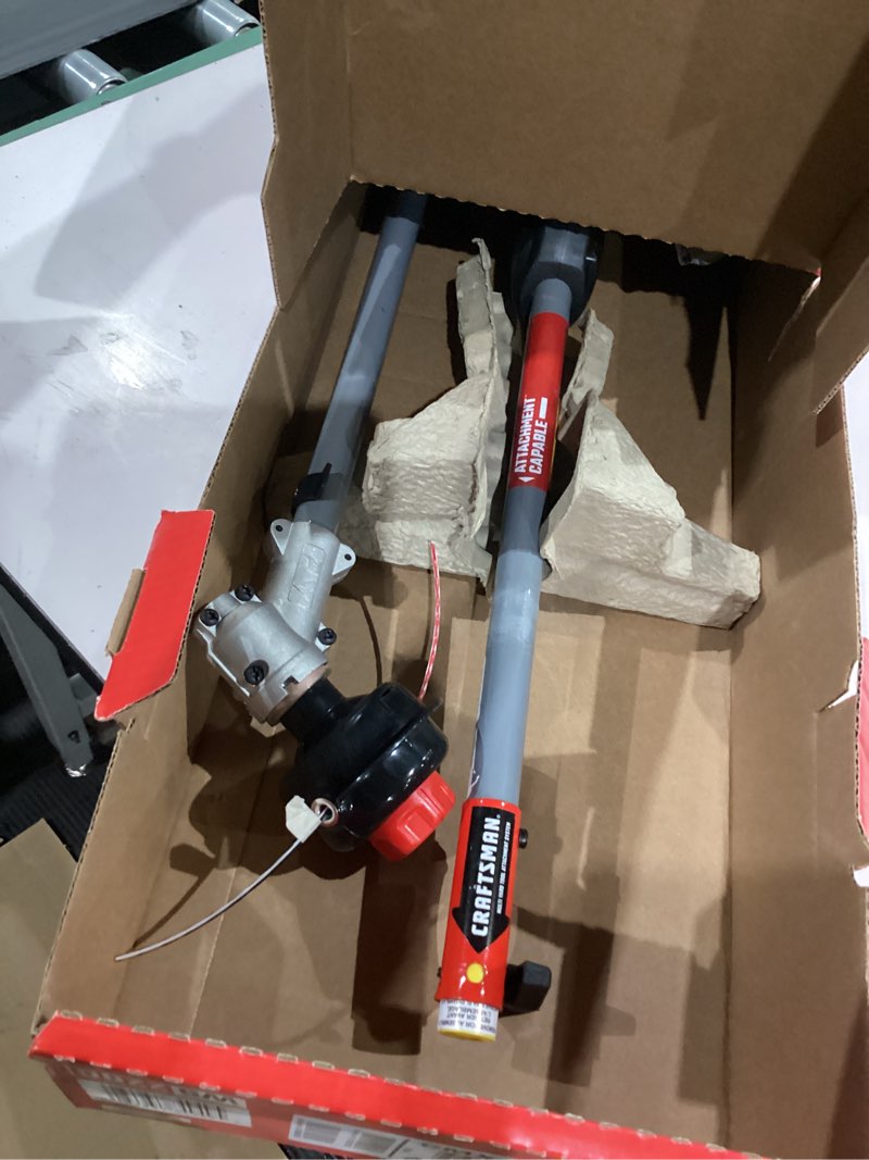 Condition photo showing As Is for craftsman ws2200 25-cc 2-cycle 17-in straight shaft attachment capable gas string trimmer