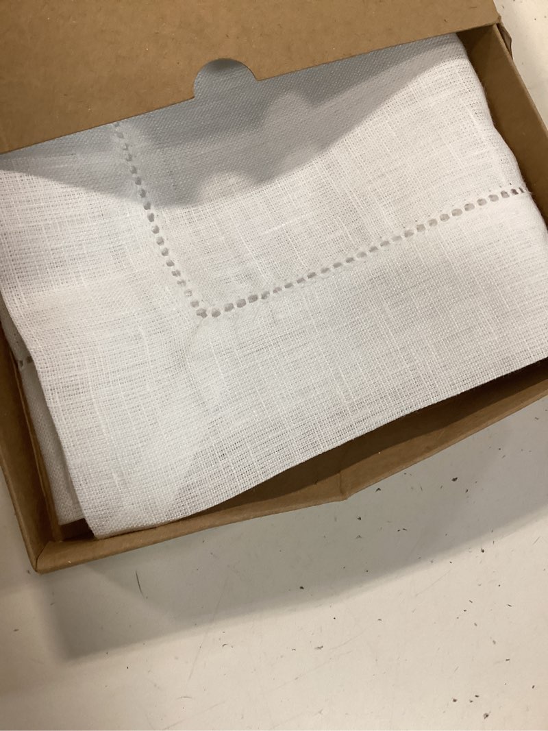 Condition photo showing Good Condition for d'moksha homes linen white table runner 90 inches long - classic hemstitch 100% pure linen white dining table runner 14 x 90 inch for mothers day, spring 14 x 90 inch 03 - white