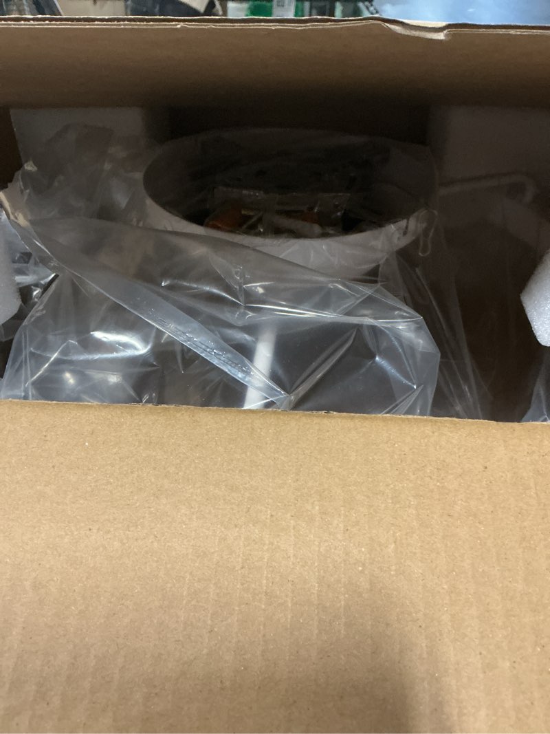 Condition photo showing New/Like New for ceiling fan with light,20" flush mount ceiling fan,6 speeds,3000-6500k dimmable led, app&remote control, quiet dc motor for bedroom living room modern ceiling fans with lights (white, 20inch-plume) white 20inch-plume
