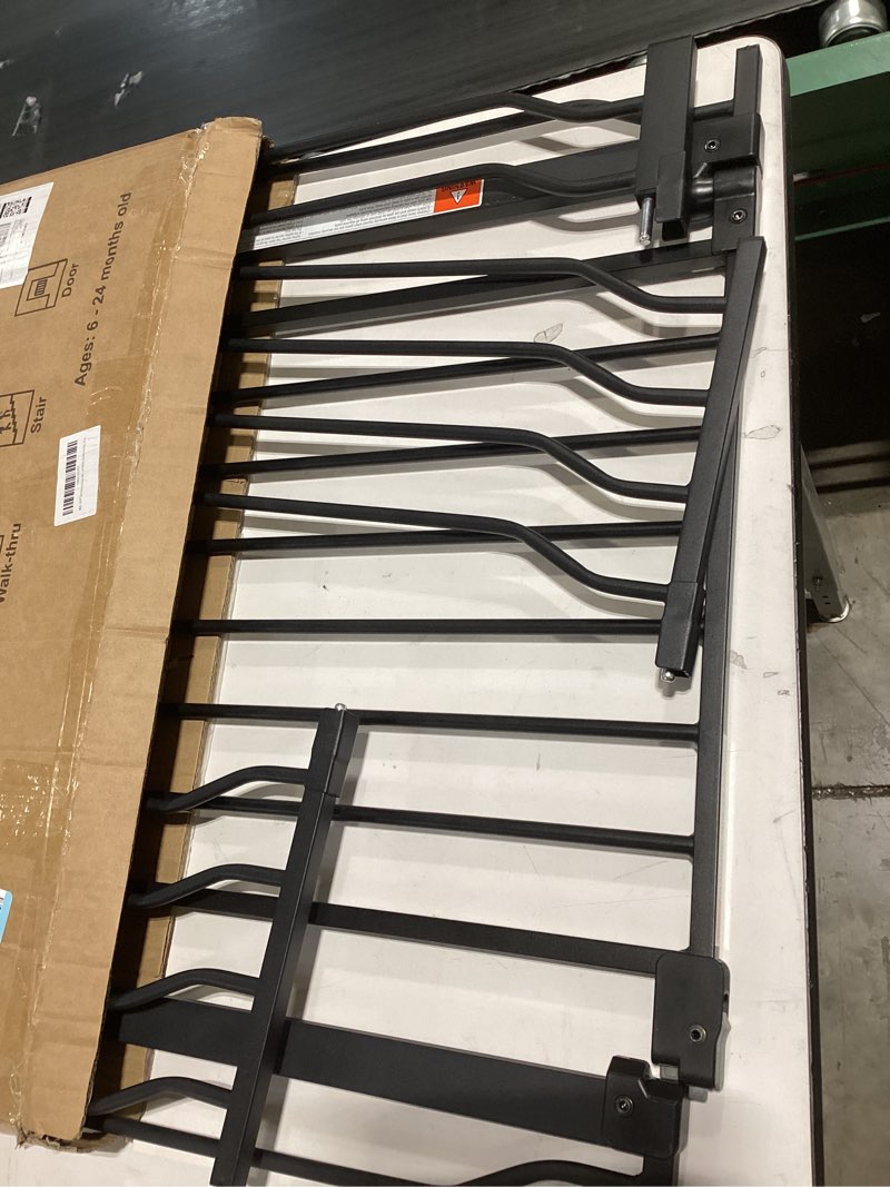 Condition photo showing Good Condition for 29-57" baby gate for stairs, baby safety essentials, auto close gate for doorways, easy install pressure mounted dog gate indoor, pet gates for dogs, black black 29-57"w×30"h
