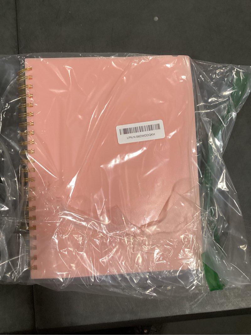 Condition photo showing Good Condition for spiral notebook 8.5" x 11", 5 subject notebooks college ruled with removable dividers, 300 pages 100gsm thick spiral writing journal for women & men, large a4 lined journal notebooks for work, school a4 pink