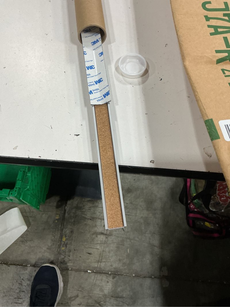 Condition photo showing New/Like New for corksidol bulletin bar strip, cork board, cork strips, 36" x 1", classroom, office, walls, cubicle, aluminum frame,2 pack, silver silver 36inch (2 pack)