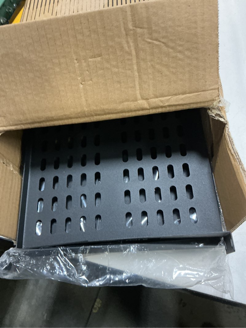 Condition photo showing Good Condition for pyle 19-inch 1u server rack shelf - 4 pcs vented metal shelves for optimal airflow, wall or rack mountablesupports up to 110 lbs, 17 x 10’ shelf tray for cabinets, computers & network equipment 4 pack 1