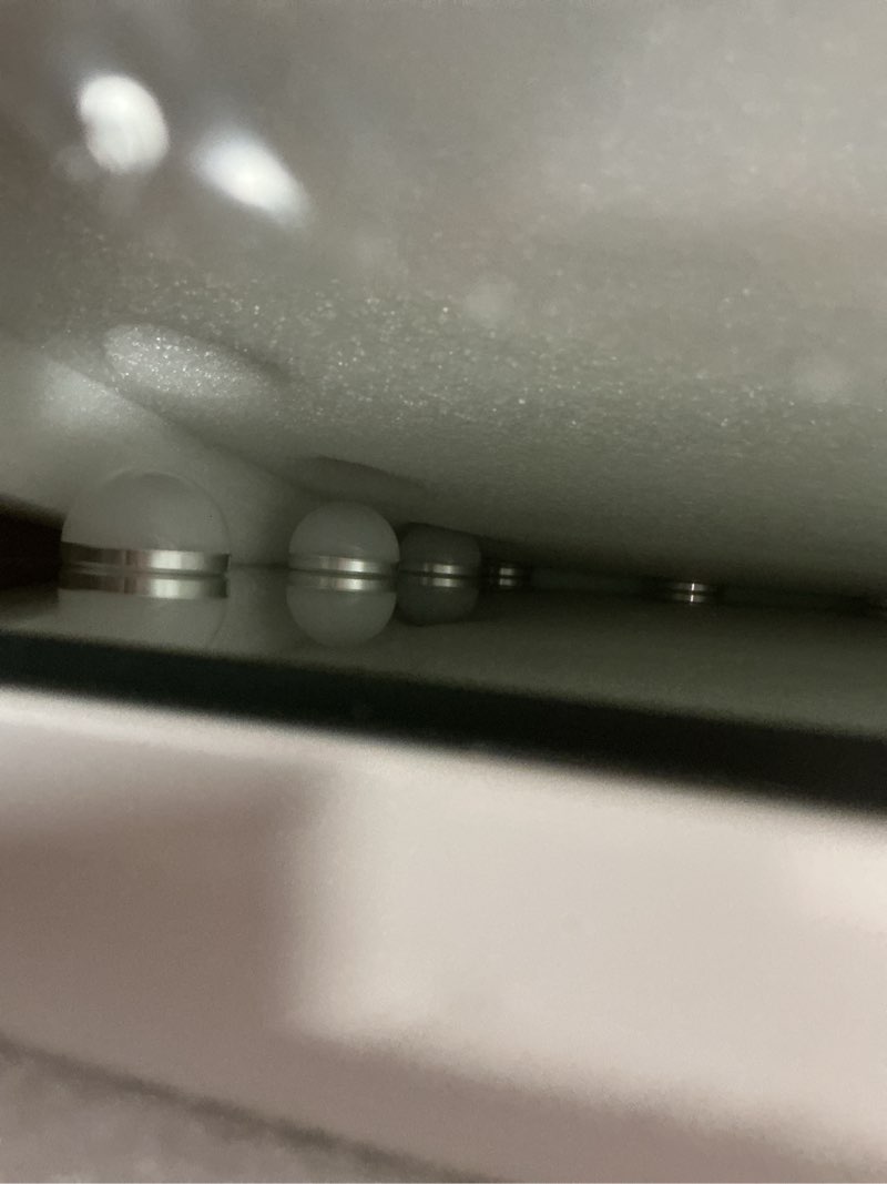 Condition photo showing Good Condition for hollywood vanity mirror, 15 led bulbs?3 color lights?beautiful make up lighted mirror, aluminum metal frame?23" x 18"? white 23"l x 18"w