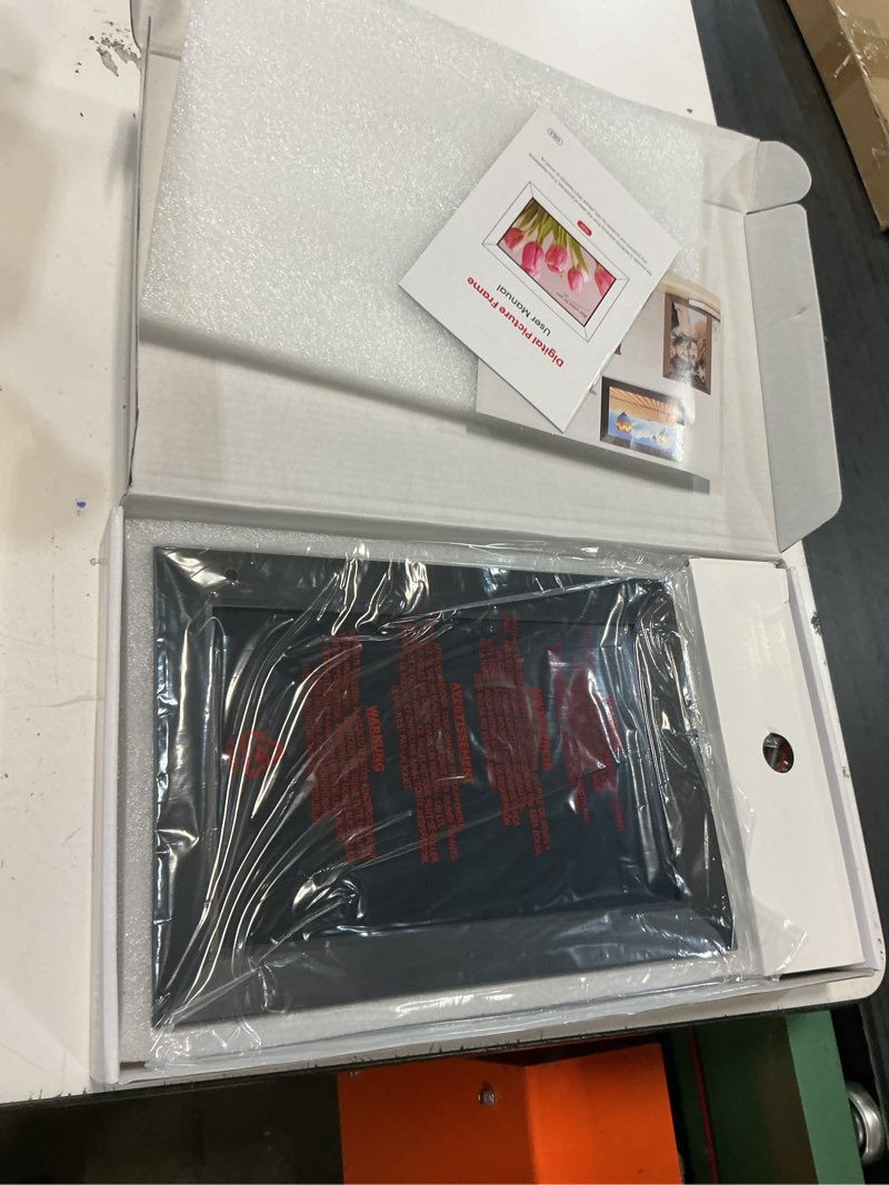Condition photo showing Good Condition for frameo 10.1 inch wifi digital picture frame, smart cloud electronic photo frame with hd ips touch screen slideshow 32gb memory auto-rotate wall mount, share photos/videos from phone - gifts for mom 10.1 inch black