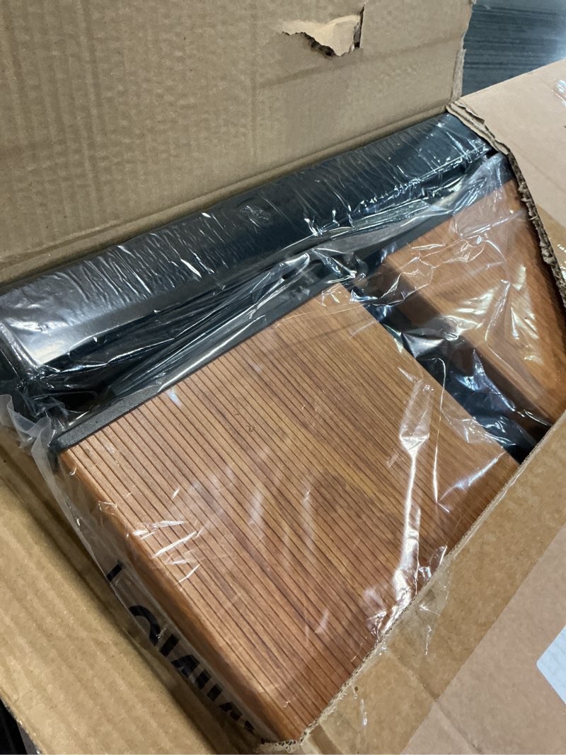 Condition photo showing Good Condition for Taranta 3 Step Ladder,Aluminum Lightweight Folding 3 Step Stool with Anti-Slip Wide Pedal, 330lbs Capacity Step Ladder for Household,Kitchen,Office - BlackWoodgrain Black&woodgrain 3 Step