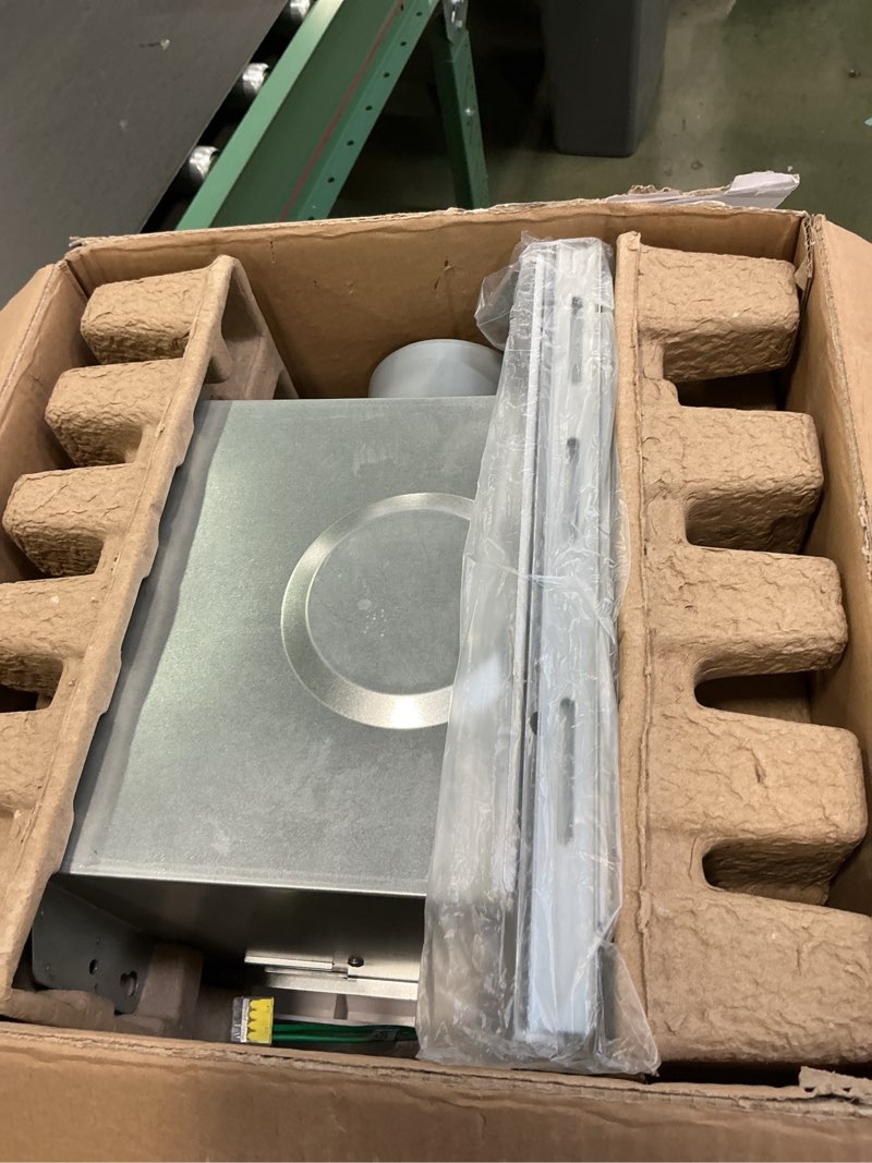 Condition photo showing As Is for Homewerks 7130-13-BT White Decorative LED, Bluetooth Bathroom Exhaust Fan NEW 