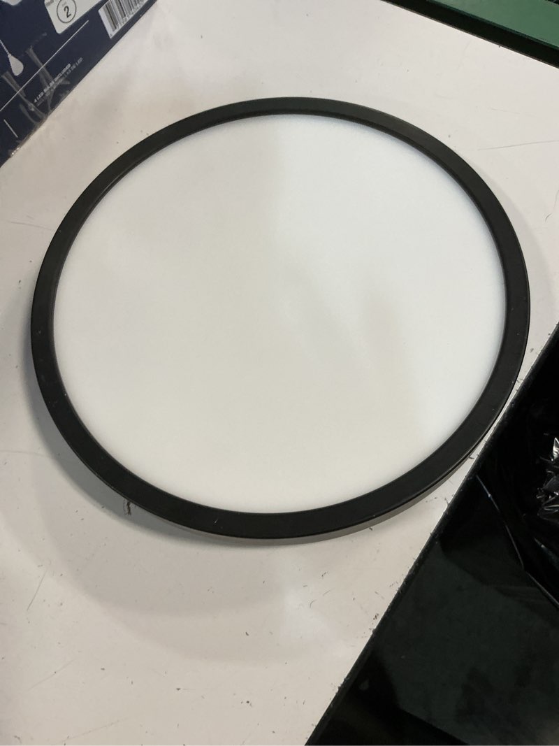 Condition photo showing Good Condition for project source 10.8-in black indoor 1 -light led tunable white flush mount light with plastic shade