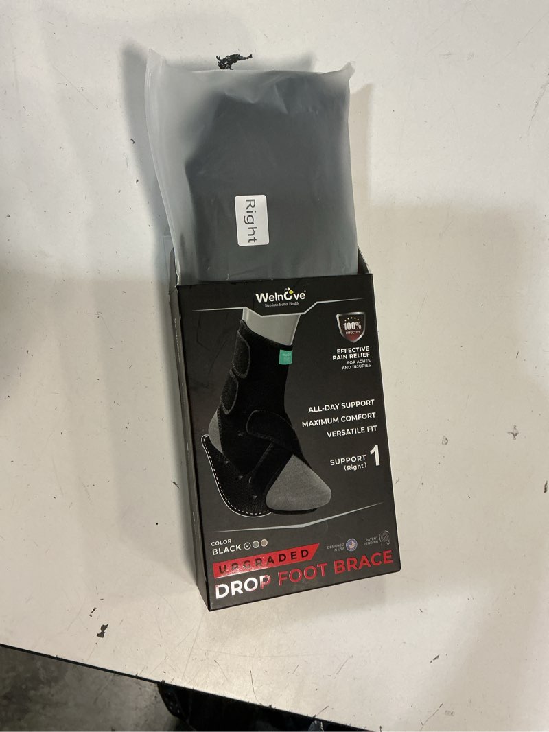 Condition photo showing New/Like New for welnove adjustable drop foot brace for everyday support – stabilizes ankle and arch, aids recovery and comfort for foot drop, plantar fasciitis, and nerve injuries?right?