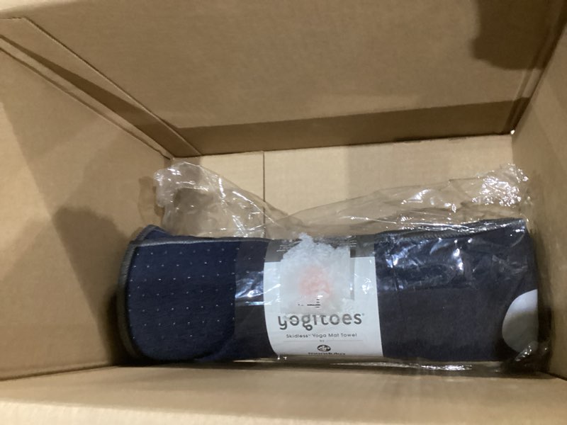 Condition photo showing New/Like New for Manduka Yogitoes Hot Yoga Mat Towel - 71" | Moisture Activated Grip | Patented Silicone Nubs | Highly Absorbent, Durable & Easy Care | Made from Recycled Materials | 71 x 24 Inches Midnight 79" x 24"