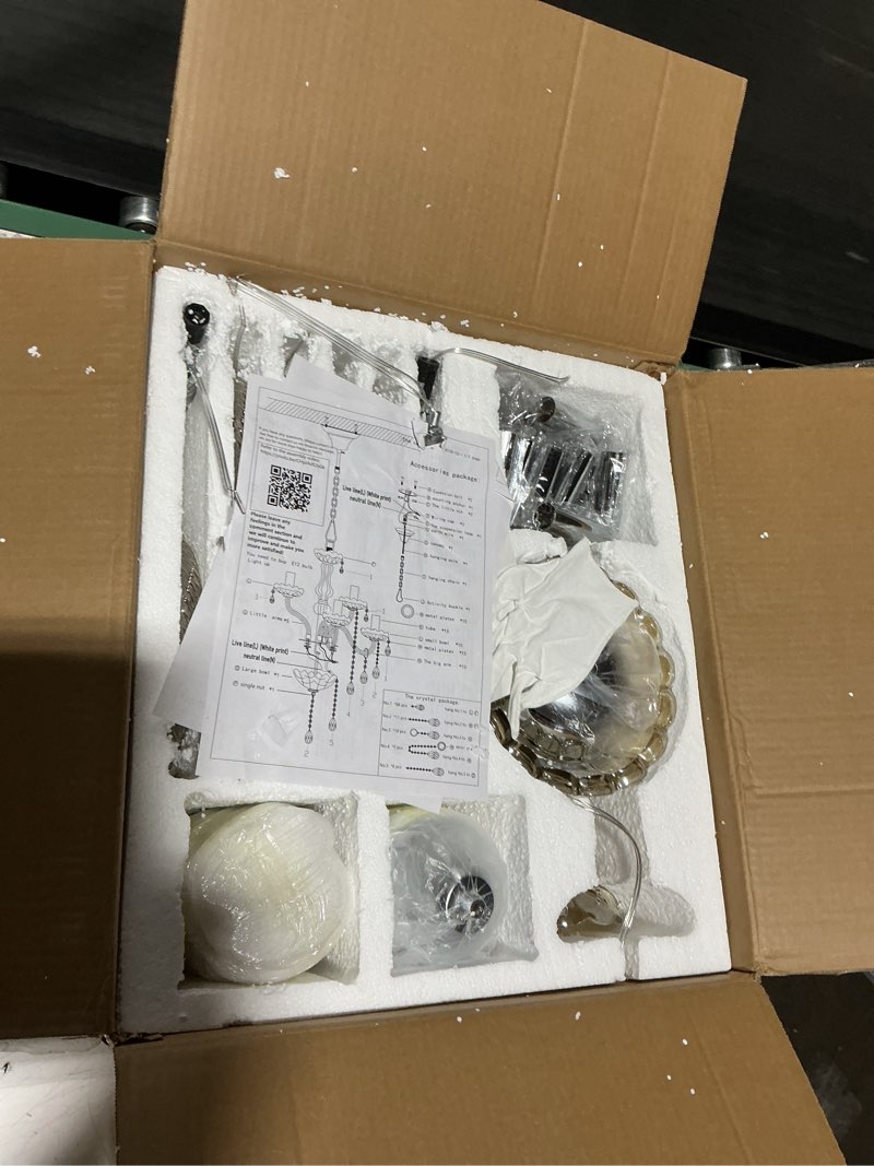 Condition photo showing Good Condition for yyshchen cognac 15 lights large crystal chandeliers,large chandeliers for dining room,living room,bedroom,hallway,entry way 30.7" cognac-15