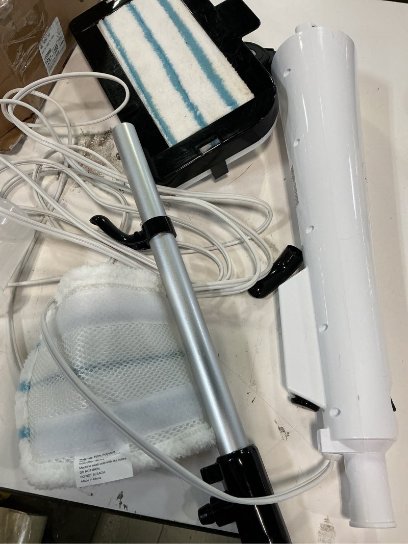 Condition photo showing Good Condition for Steam Mops for Floor Cleaning, 1300W Floor Steamer with Detergent Chamber, 25S Heat Up, Lightweight Steamer for Cleaning with 2 Washable Pads, Safe for Tiles, Upholstery, Carpet, Hardwood Dark sky