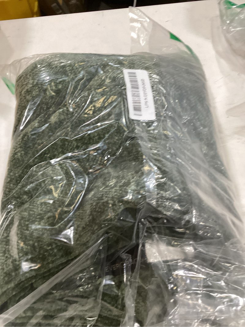 Condition photo showing New/Like New for evergrace luxury velvet quilt set king size 3 piece, soft cross-stitch velvet comforter set with pillow shams, lightweight coverlet bedspread bedding set for all seasons, loden green king (104" x 92") loden green