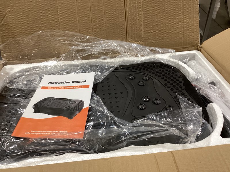 Condition photo showing Good Condition for Vibration Plate Exercise Machine, 130 Levels Full Body Workout Vibrating Plate for Lymphatic Drainage Weight Loss, 450 Lbs Capacity Shake Fitness Platform with Resistance Bands Bluetooth for Women Men