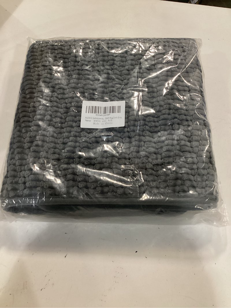 Condition photo showing New/Like New for Bathroom Rugs Non Slip Washable, Rubber Bath Mats for Bathroom,Quick Dry,Super Absorbent Ultra Thin Bath Mat Low Pile Bath Floor Mat Fit Under Door,Shower,Sink, Dark Grey, 24"x36" 2' x 3' (Rectangular) Dark Grey