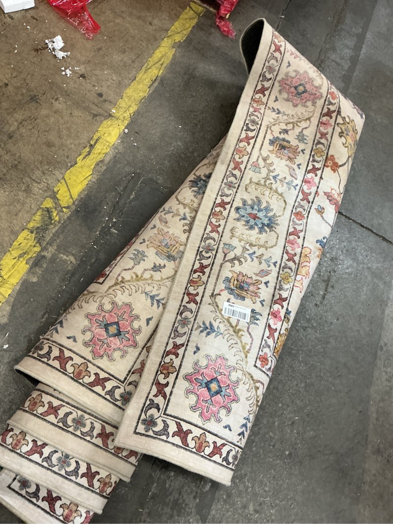 Condition photo showing As Is for Gertmenian Indoor Boho Area Rug - 8x10 Large, Non Slip, Super Strong, Ideal for High Traffic Areas in Bedroom, Living Room, Kitchen - Cullen, Cream/Multi, 28548 Cullen, Cream/Multi 7'10" x 10' (Large)
