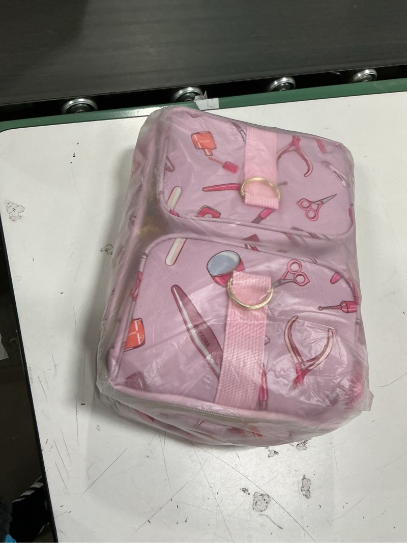 Condition photo showing New/Like New for Nail Polish Organizer Case - Large Double Layer Organizers and Storage Bag for Nail Supplies and Art Tech Pink Holds 40 Bottles
