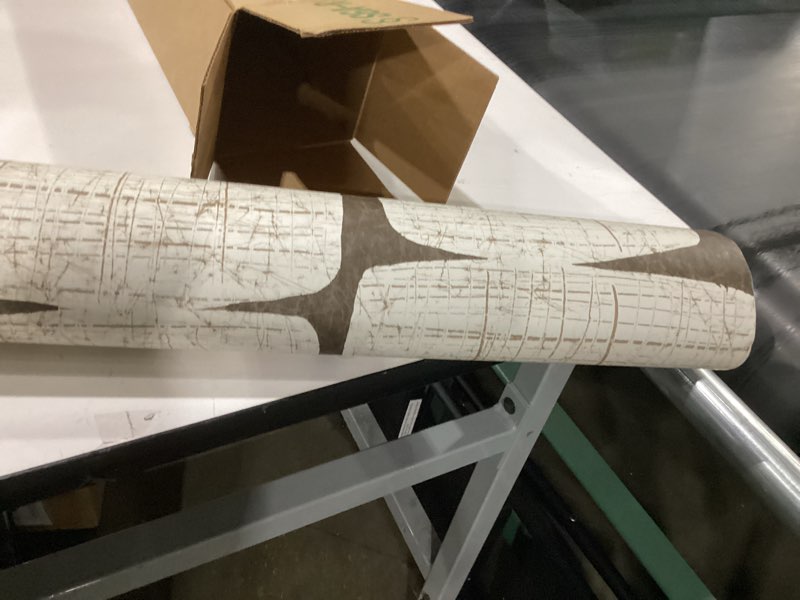 Condition photo showing As Is for RoomMates RMK12349PL Mid-Century Beads Peel and Stick Wallpaper, Brown