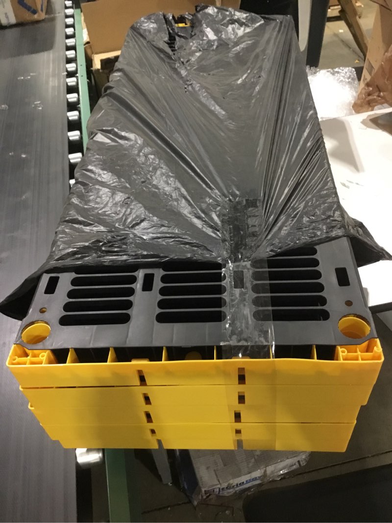 Condition photo showing As Is for Project Source Commander 5 -Tier Heavy Duty Black Plastic Utility shelving unit 