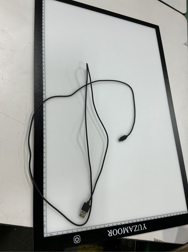 Condition photo showing Good Condition for (Incomplete)A2 Extra Large Tracing LED Light Pad for Diamond Art, Sketching, Painting - Adjustable Brightness, Sketching, Tracing - USB Powered DIY Diamond Art Light Box - No mesh No dot Black Premium A2