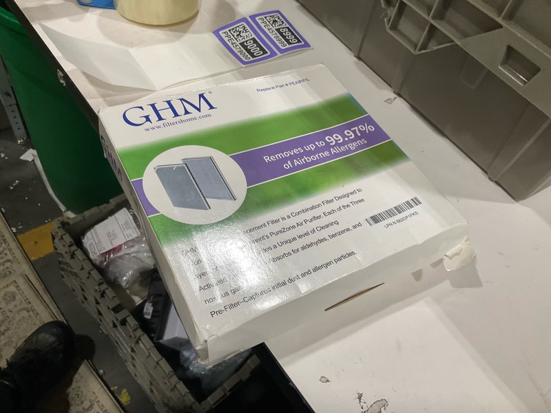 Condition photo showing As Is for 2 pack high efficiency 3-in-1 true hepa replacement filter, compatible with pure enrichment pure zone purezone, replace part # peairfil