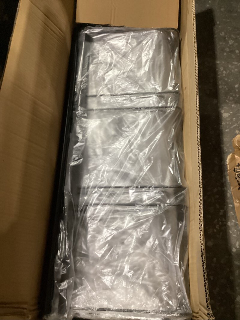 Condition photo showing New/Like New for 5 Gallon Water Jug Holder Heavy Duty?4-Tier Water Jug Rack w/Top Shelf, Wall Mount Water Bottle Holder for 9 Bottles, Powder Coated Water Rack Stand for Home, Office, Restaurant, Gym. BK, 9 Slot with Top Shelf Modern