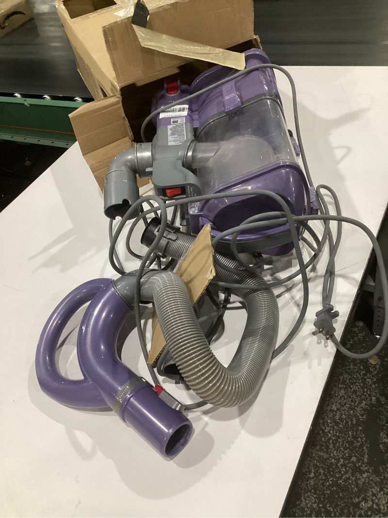 Condition photo showing As Is for (used, missing parts, not tested)shark nv352 navigator lift away upright vacuum, hepa filter, anti-allergen technology, swivel steering, ideal for carpet, stairs, & bare floors, with wide upholstery & crevice tools, lavender navigator (lavender)