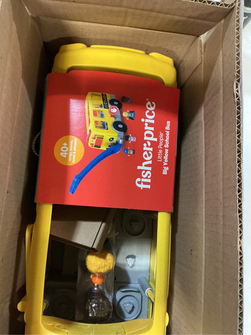 Condition photo showing New/Like New for Fisher-Price Little People Toddler Learning Toy, Big Yellow Bus Musical Pull-Along Vehicle for Pretend Play Kids Ages 1+ Years English