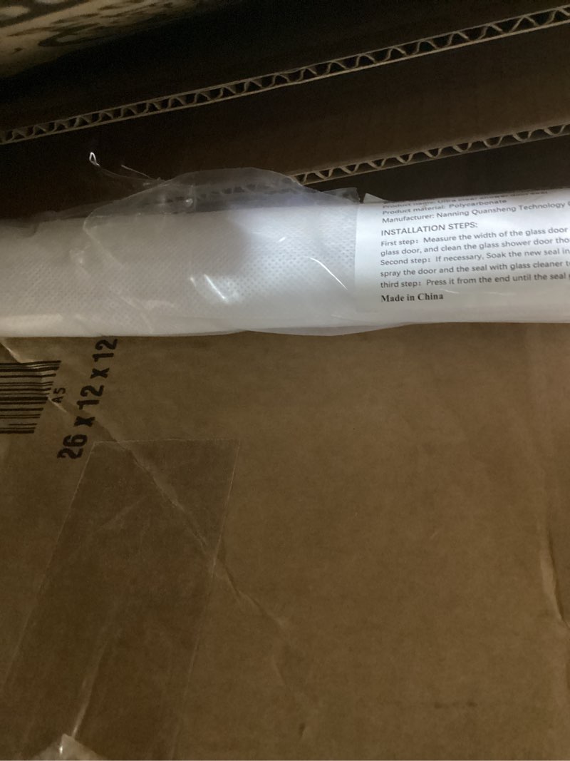 Condition photo showing Good Condition for 2-pack ultra clear shower door bottom seal (3/8'' x 39'', polycarbonate) frameless glass shower door seal strip shower door sweep - stop shower leaks and create a water barrier standard - 3/8 inch (10mm) - n/a