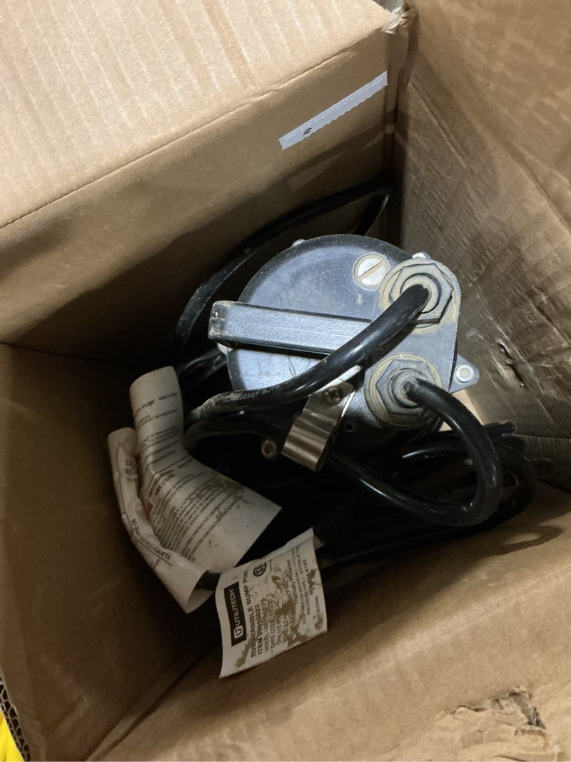 Condition photo showing As Is for utilitech 1/3-hp 40-gpm aluminum submersible sump pump