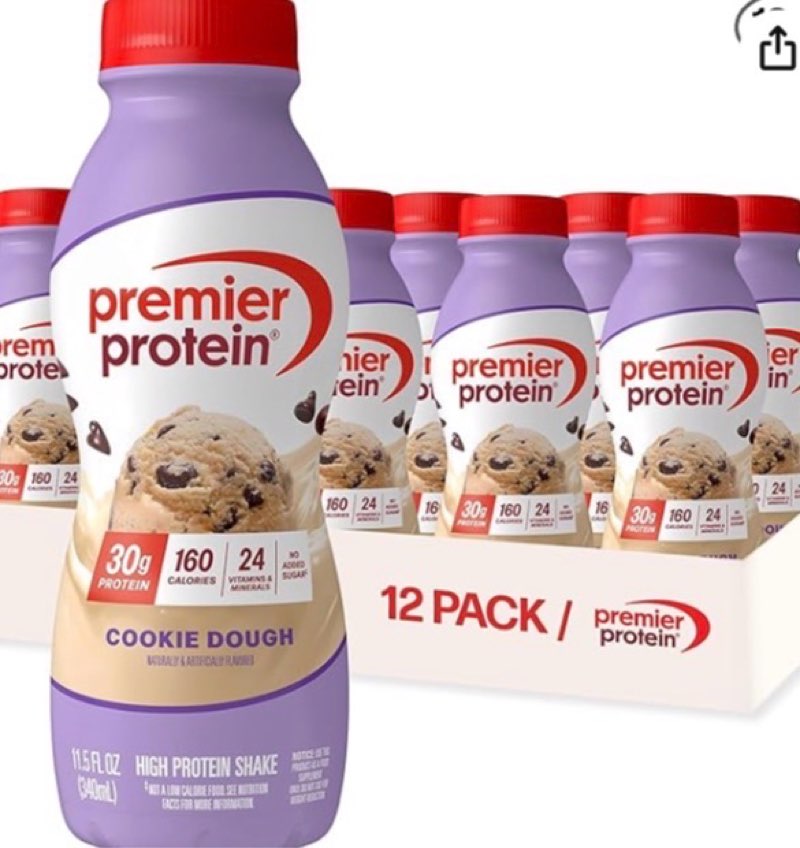 (( bb/sep/25/2026))premier protein shake, cookie dough, 30g protein, no added sugar, 24 vitamins & minerals to support immune health, 11.5 fl oz, 12 pack