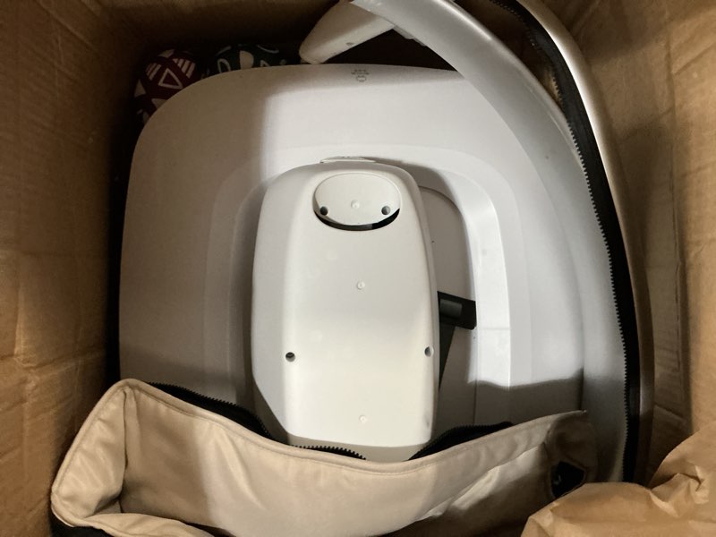 Condition photo showing As Is for 4moms mamaroo multi-motion baby swing, bluetooth enabled with 5 unique motions, grey gray
