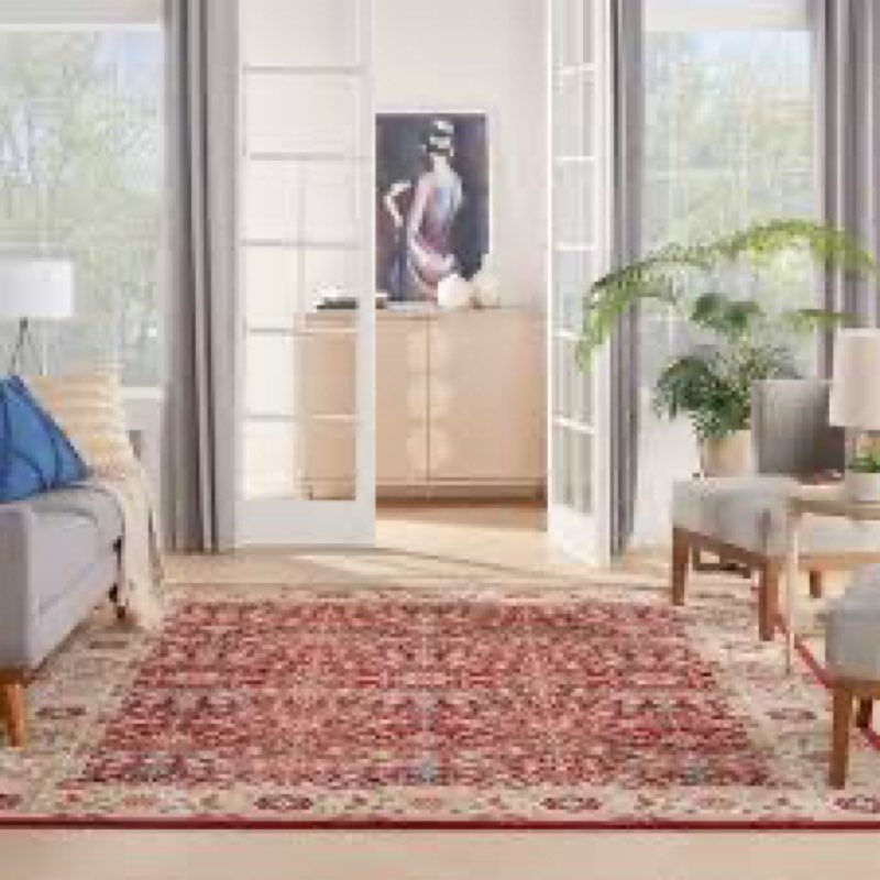 Brick ivory rug