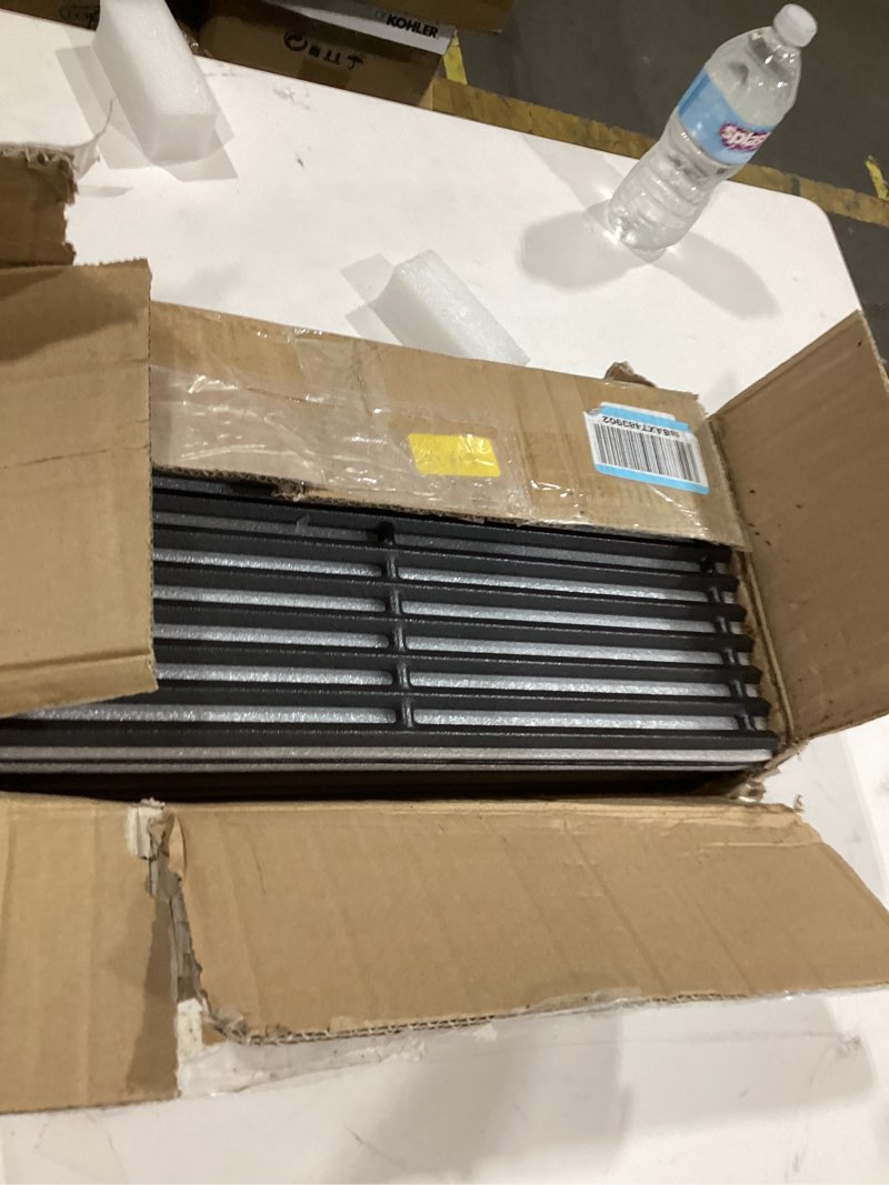 Condition photo showing As Is for 17" grill grates and emitter for charbroil tru infrared 3-burner 463242516 466242515 466242516 466242615 466242616 463355220 463342420 grill parts for charbroil grill replacement parts 17" x 8 1/16"+17" x 7 5/8"