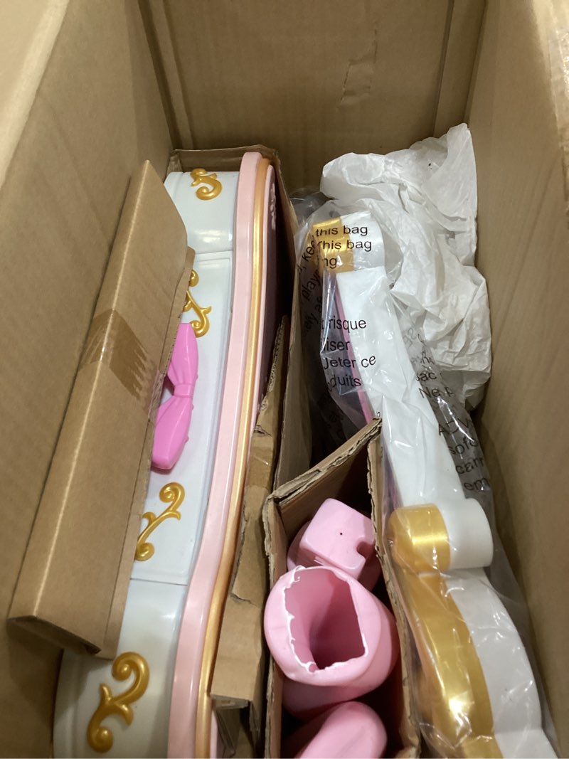 Condition photo showing As Is for disney princess ultimate musical vanity with enchanting messages & celebration song! includes brush, comb, tiara & 5 rings