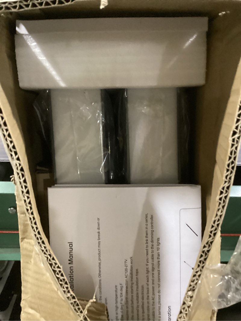 Condition photo showing Good Condition for 4ft led linear lights 50/45/40/35/30w up and down light, 3000/4000/5000k 4 feet commercial shop lighting for office garage basement shop dining room bar, dimmable 4’ architectural fixture-4pack black 4ft-4pack