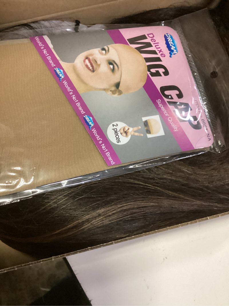 Condition photo showing Good Condition for sukri lace front wigs for women long straight synthetic lace front 26 inch heat resistant hair for daily,party,cosplay(black highlight,13 * 4 lace)