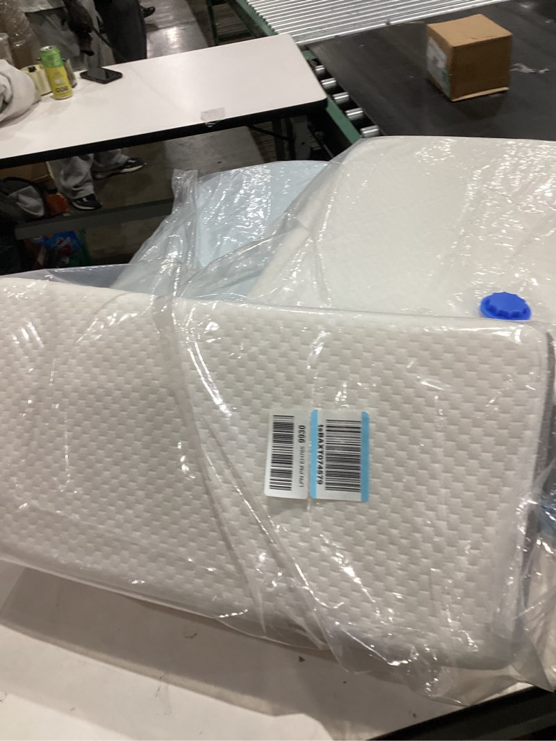 Condition photo showing New/Like New for 4PCS Wedge Pillow Set for After Surgery, Orthopedic Bed Wedge Pillow for Back Pain Relief, Sitting up in Bed,Recovery, Acid Reflux, Snoring, Body Pillow for Sleeping,Leg,Shoulder Support, White/Grey White/Grey 4PCS Bed Wedge Pillow Set