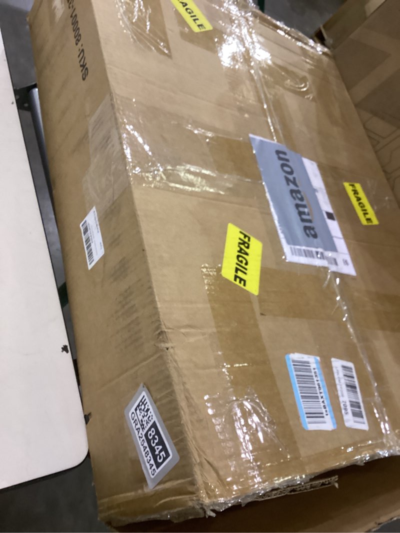 Condition photo showing As Is for Recessed Medicine Cabinets for Bathroom with Mirror: 20x26 Wall Mount Mirrored Vanity Chest - 20 x 26 inch Large Storage Cabinet with Adjustable Shelves - Matte Black Frame Black 20" x 26"