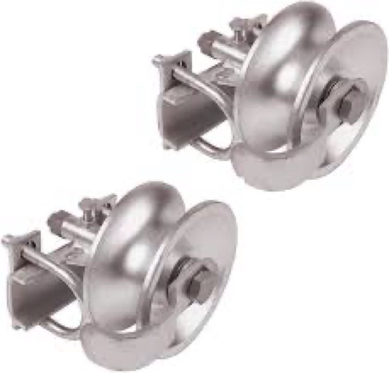 Sliding Gate Rollers Galvanized Steel Rolling Gate Hardware Kit for 2" (1-7/8") Gate Frame & 1-7/8" 