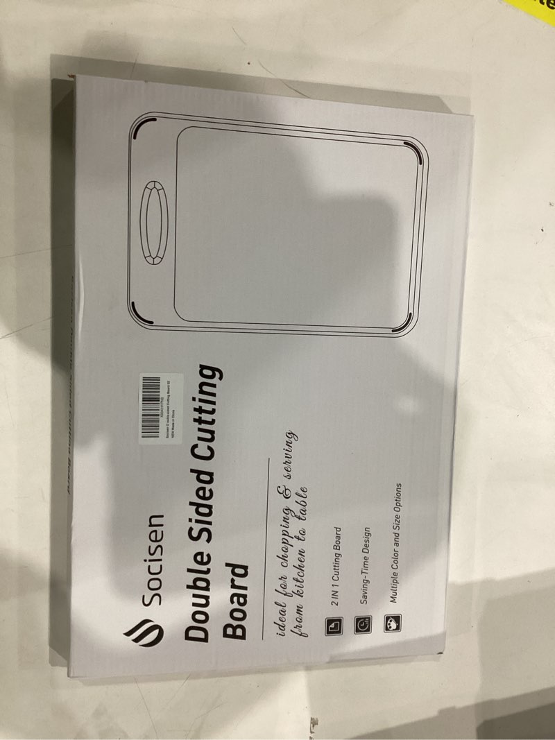 Condition photo showing New/Like New for Stainless Steel Cutting Board, Non Toxic Cutting Board for Kitchen Double Sided Food Grade, Chopping Board for Meat/Vegetables, Kitchen Gifts Easy to Clean 2025 New Upgrade Large Size (16"L x 11"W) Medium(15.7"L x 10.6"W) Dark Gray