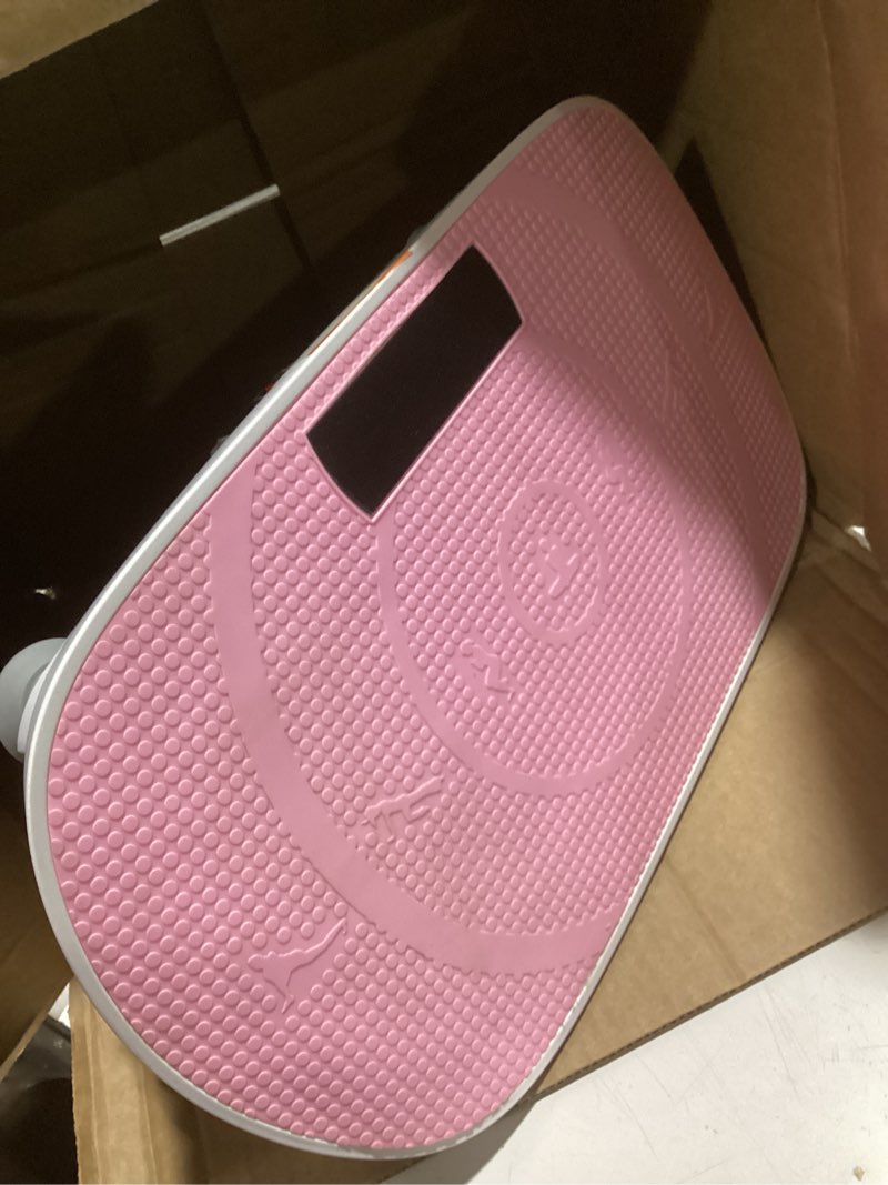 Condition photo showing Good Condition for merach vibration plate exercise machine, whole body workout equipment for women, bluetooth and silicone pedal, vibration plate with auto mode, vibrate fitness platform for home pink