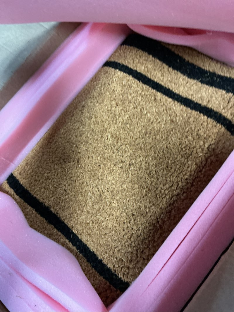 Condition photo showing Good Condition for ecomills black border coco coir doormat, heavy duty rubber backed entry mat, natural coconut fiber for front door outdoor indoor entrance (17" x 48") 1'5" x 4' (rectangular)