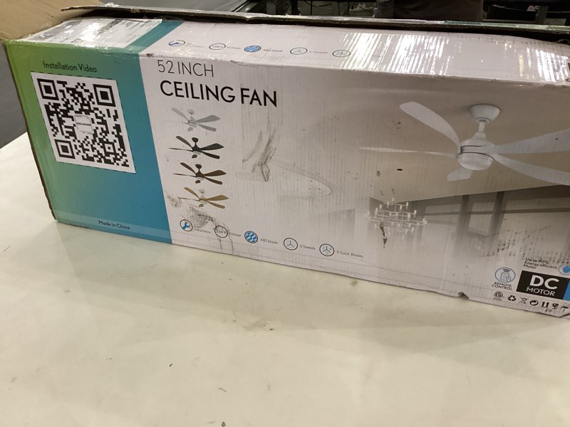 Damecia 52'' Modern Ceiling Fan with LED Light and Remote Control