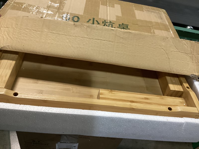 Condition photo showing Good Condition for foldable bamboo table 60*40*27cm